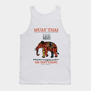 Vintage Muay Thai Tattoo Elephant Tank Top